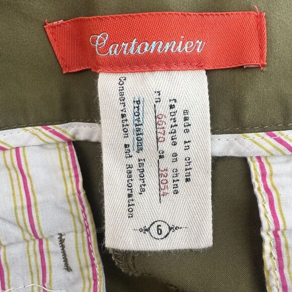 Cartonnier by Anthropologie Tilda Slim Ankle Pants Green Size 6 - Picture 8 of 9